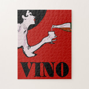 Antike Weinposter Puzzle