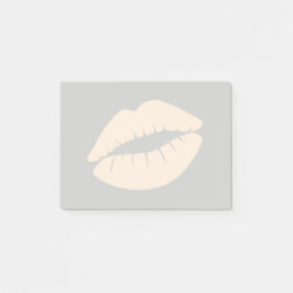 Antike, weiße Lippen Post-it Klebezettel