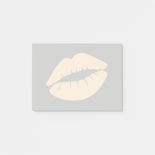Antike, weiße Lippen Post-it Klebezettel (Vorderseite)