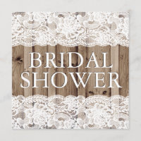 Antike weiße Spitzen Bridal Dusche Einladung