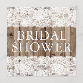 Antike weiße Spitzen Bridal Dusche Einladung