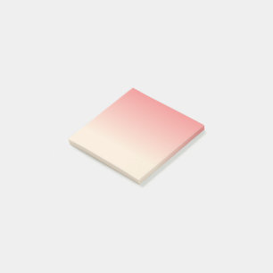 Antike, weiße und helle Korallenfarben Post-it Klebezettel