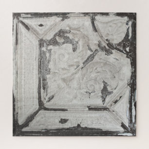 Antike, weißes, schälendes Oberteil Puzzle