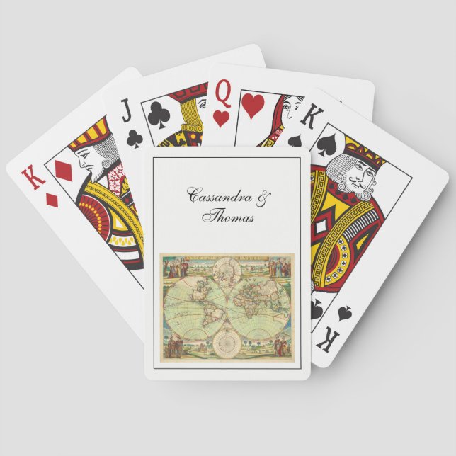 Antike Weltkarte #4 Spielkarten (Rückseite)