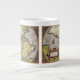 Antike Weltkarte Amerikas von Abraham Ortelius Jumbo-Tasse