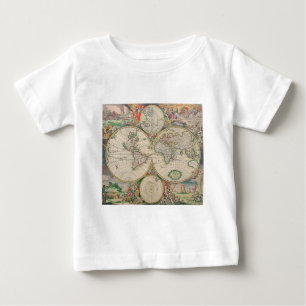 Antike Weltkarte Baby T-shirt