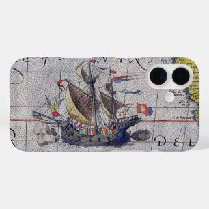 Antike Weltkarte des Pazifischen Ozeans iPhone 16 Hülle