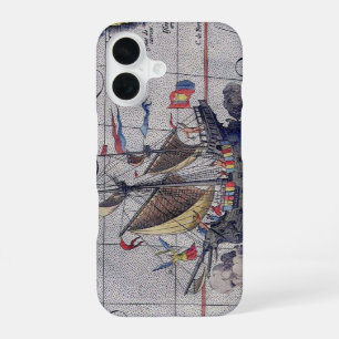 Antike Weltkarte des Pazifischen Ozeans iPhone 16 Hülle