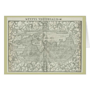 Antike Weltkarte durch Sebastian Münster circa