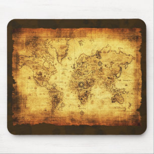 Antike Weltkarte-Mauspad Mousepad