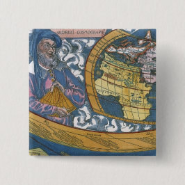 Antike Weltkarte mit Claudius Ptolemy, 1507 Button