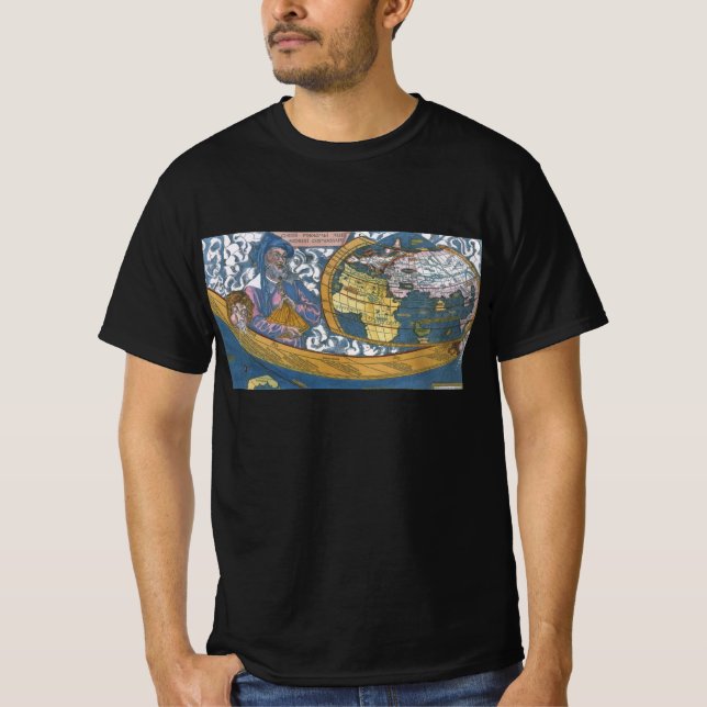 Antike Weltkarte mit Claudius Ptolemy, 1507 T-Shirt (Vorderseite)