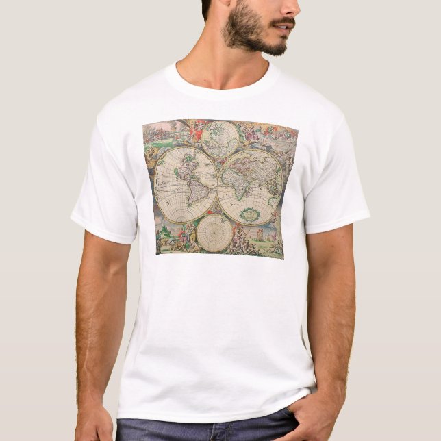 Antike Weltkarte T-Shirt (Vorderseite)