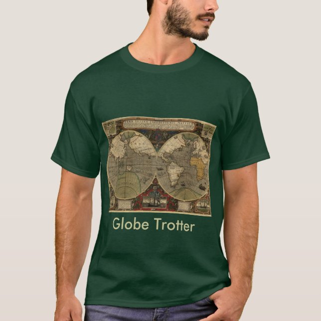 Antike Weltkarte T-Shirt (Vorderseite)