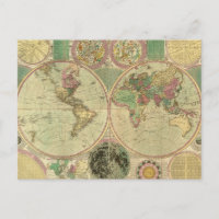 Antike Weltkarte von Carington Bowles, ca. 1780