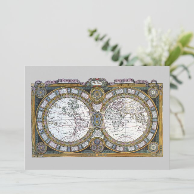 Antike Weltkarte von Claude Auguste Berey (Stehend Vorderseite)