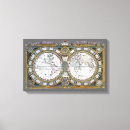 Antike Weltkarte von Claude Auguste Berey Leinwanddruck