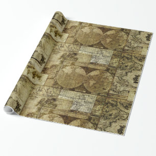 Antike Weltkarten Antike Karten Geschenkpapier