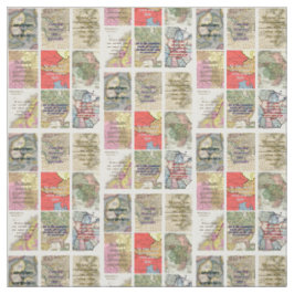 Antike Weltkarten Reiseangebote Collage Art Stoff