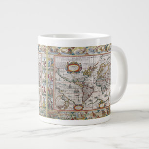 Antike Weltkarten-Tassen Jumbo-Tasse