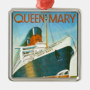 Antike Werbung, RMS Queen Mary Silbernes Ornament