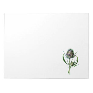 Antike Wildblume Distel Schottland Vintage 1902 Notizblock