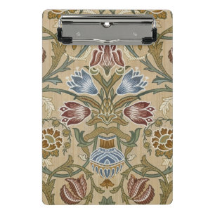 Antike William Morris Brokat-Symmetrie Blumen Mini Klemmbrett