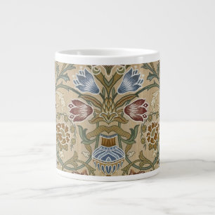 Antike William Morris Brokat-Symmetrie Blumenmuste Jumbo-Tasse