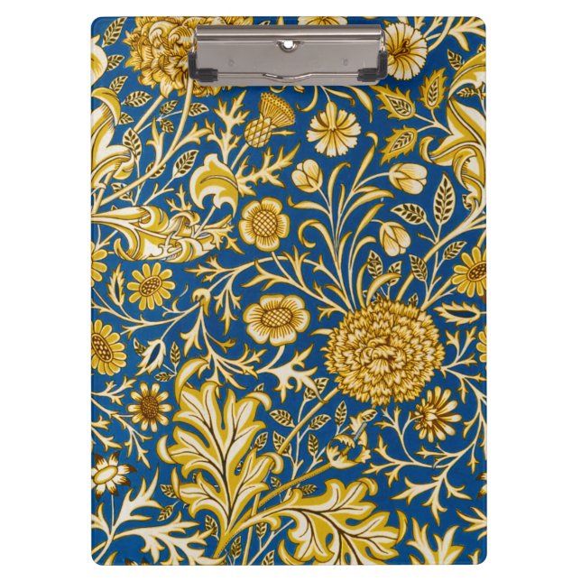 Antike William Morris Cherwell Blue Blumenkunst Klemmbrett (Vorderseite)