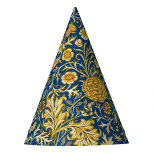 Antike William Morris Cherwell Blue Blumenkunst Partyhütchen