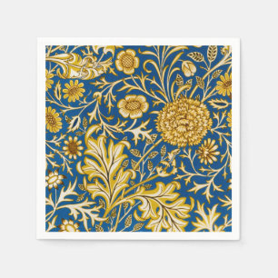 Antike William Morris Cherwell Blue Blumenkunst Serviette