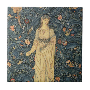 Antike William Morris-Flora Fliese