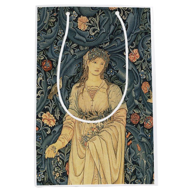 Antike William Morris-Flora Mittlere Geschenktüte (Vorderseite)