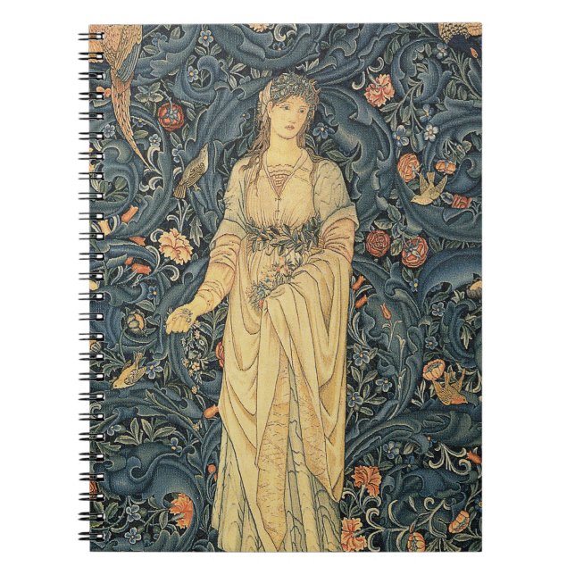 Antike William Morris-Flora Notizblock (Vorderseite)
