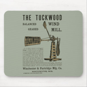 Antike Windmühle Das Tuckwood Whitewater Wis 1889 Mousepad