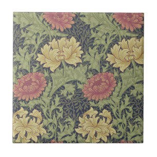Antike Wm Morris Chrysanthemum Design Repro Tile Fliese