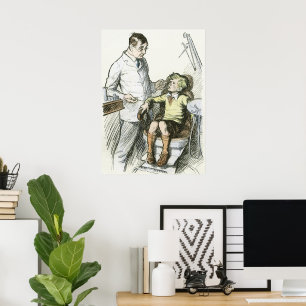 Antike Zahnmedizin, Zahnarzt mit einem Jungen im S Poster