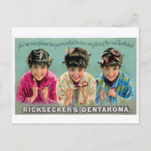 Antike Zahnpasta-Werbung - Rickseckers Dentorama Postkarte