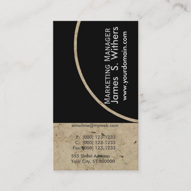 Antike, zeitgenössische Marmordesigns Visitenkarte (Vorderseite)