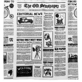 Antike Zeitung 1920 Flapper Vintag Schwarz-weiß Duschvorhang