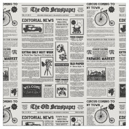 Antike Zeitung 1920 Flapper Vintag Schwarz-weiß Stoff