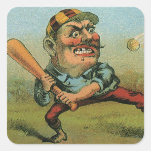 Antike Zigarrenetikett, Sports Baseball Tansill Pu Quadratischer Aufkleber