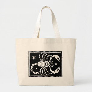 Antike Zodiak Astrologische Skorpion-Tragetasche Jumbo Stoffbeutel