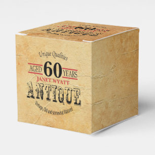Antiken-60. Geburtstags-Entwurf Geschenkschachtel