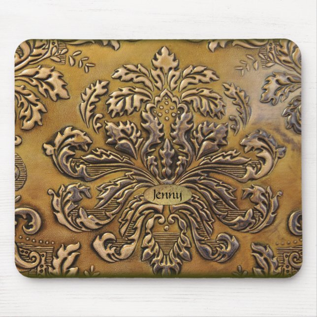 Antiken-prägeartiges Leder-Blick-Mausunterlage Mousepad (Vorne)