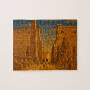 Antiker ägyptischer Tempel Mystique Puzzle Gold