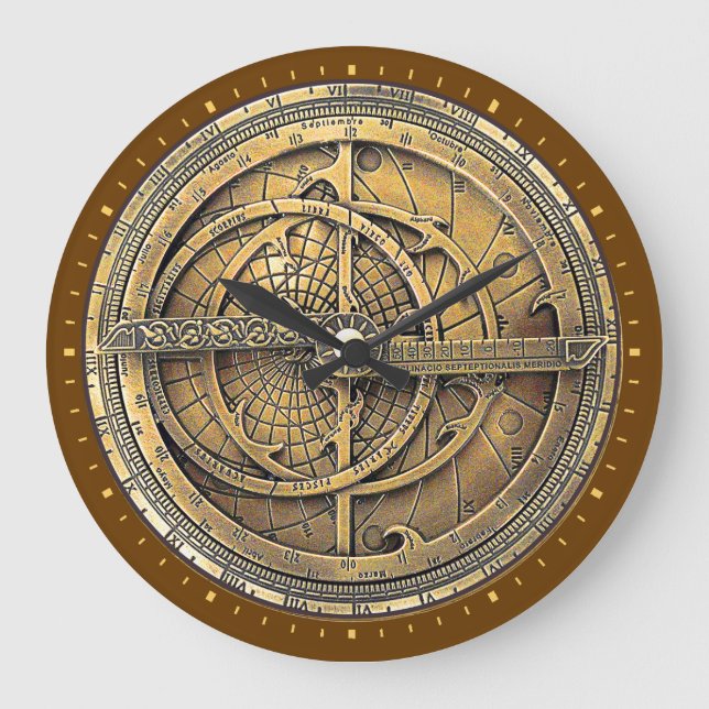 Antiker Astrolabe 2 Große Wanduhr (Vorderseite)