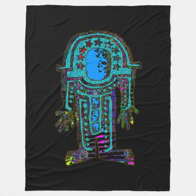 Antiker Astronaut Fleecedecke (Vorderseite)