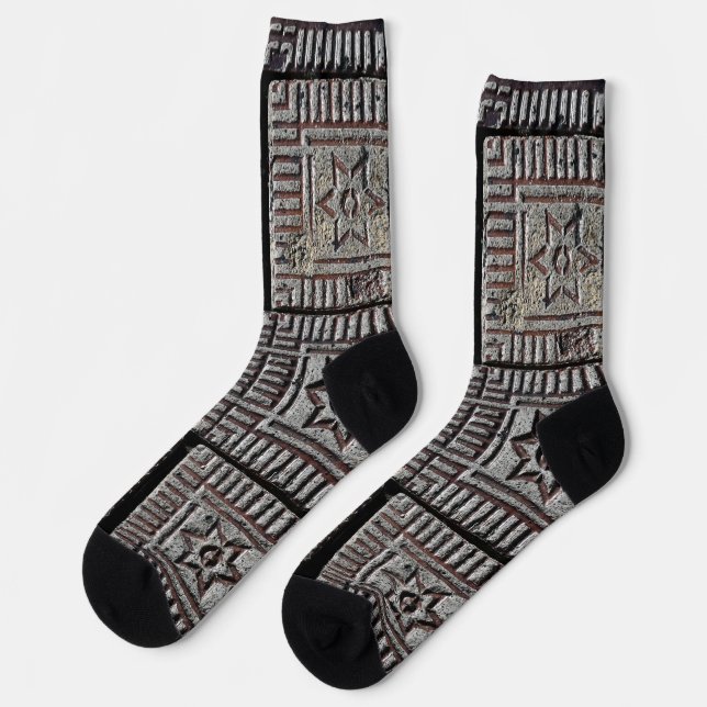 Antiker Backstein Socken (Linkes Detail)