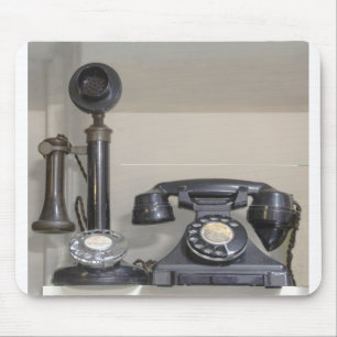 Antiker Bakelit-Kerzenständer-Telefon Mousepad